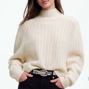 Madewell Cream Turtleneck Sweater